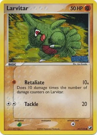 EX Unseen Forces Larvitar #61/115 reverse holo